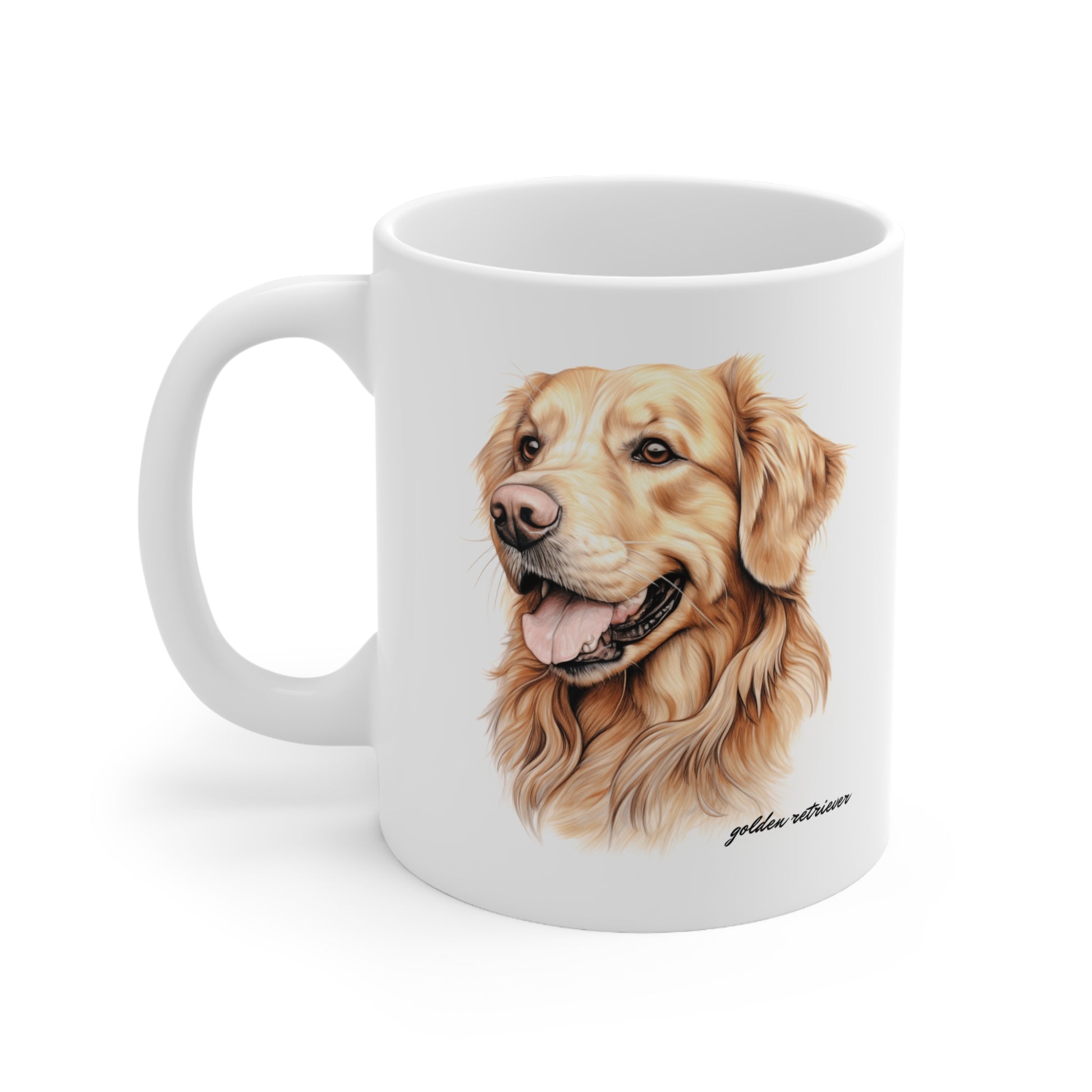 Golden Retriever White Mug