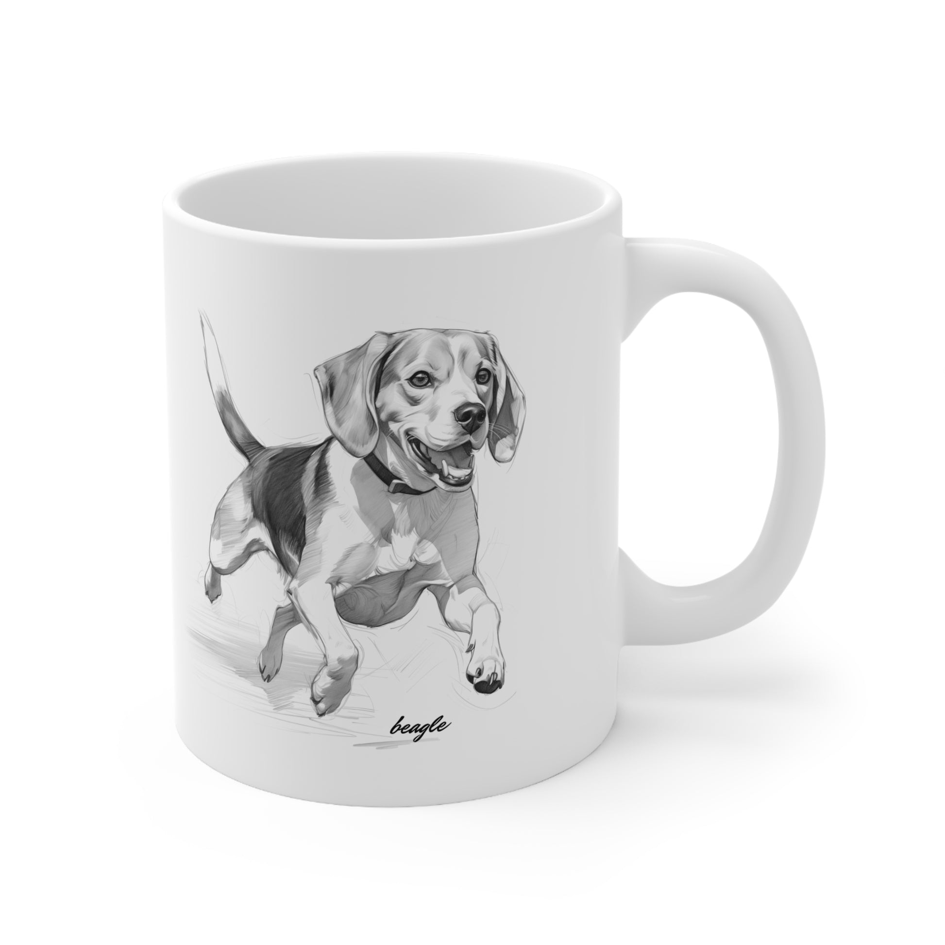 Mug with a Realistic Beagle Print