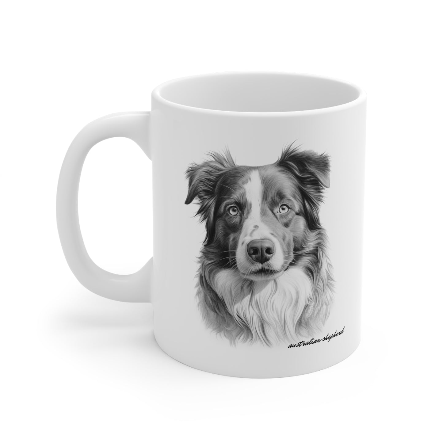 Australian Shepherd White Ceramic Mug