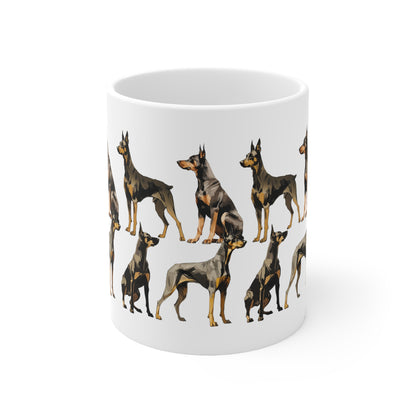 Multiple Doberman Print on a mug