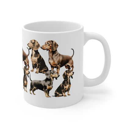 Cute Dachshund Sausage Dog Ceramic Mug Present Print