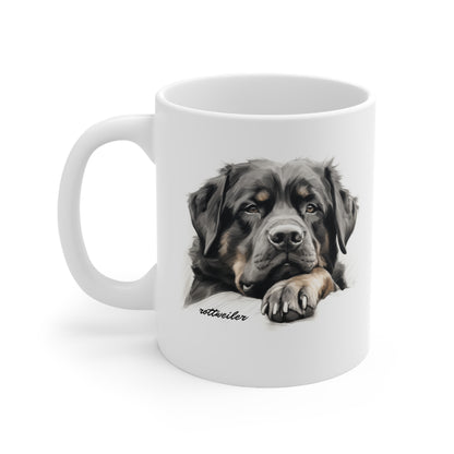 Rottweiler Printed Art on a Mug