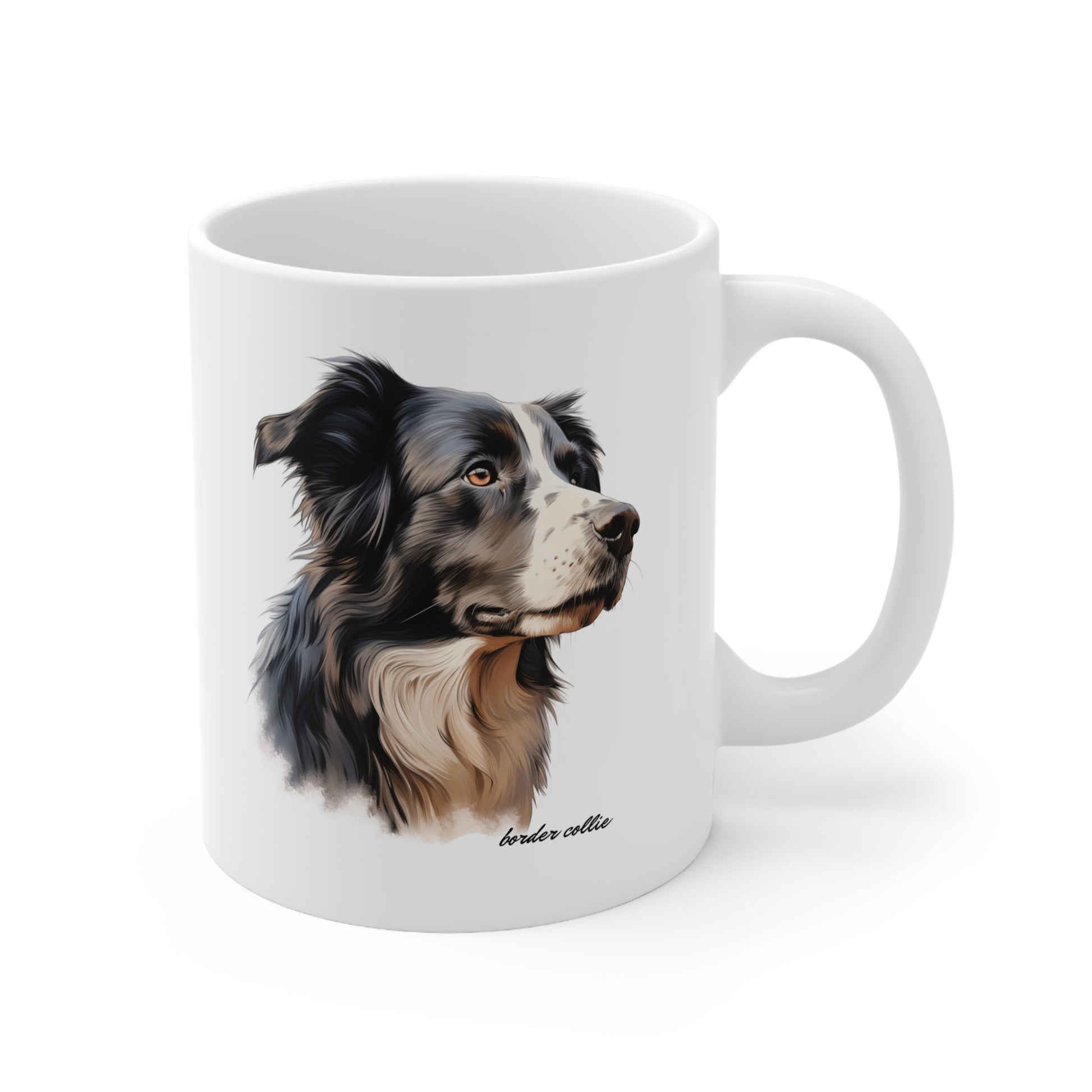 Border Collie Portrait Print on a mug