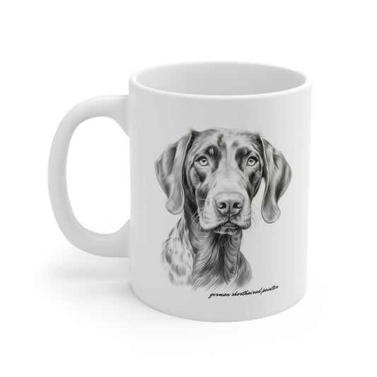 German Shorthair Pointer White Mug Print