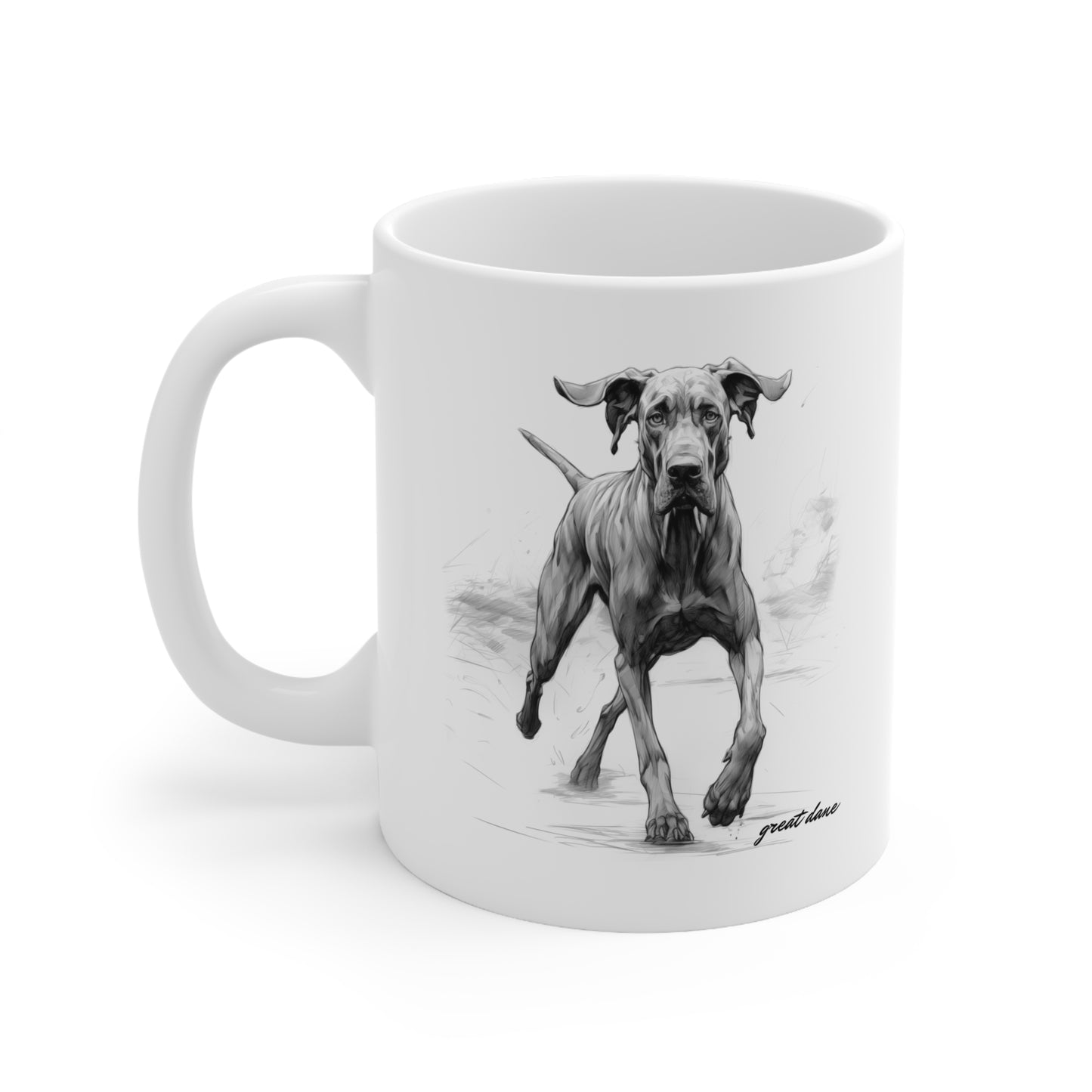 Beautiful Great Dane White Mug Print