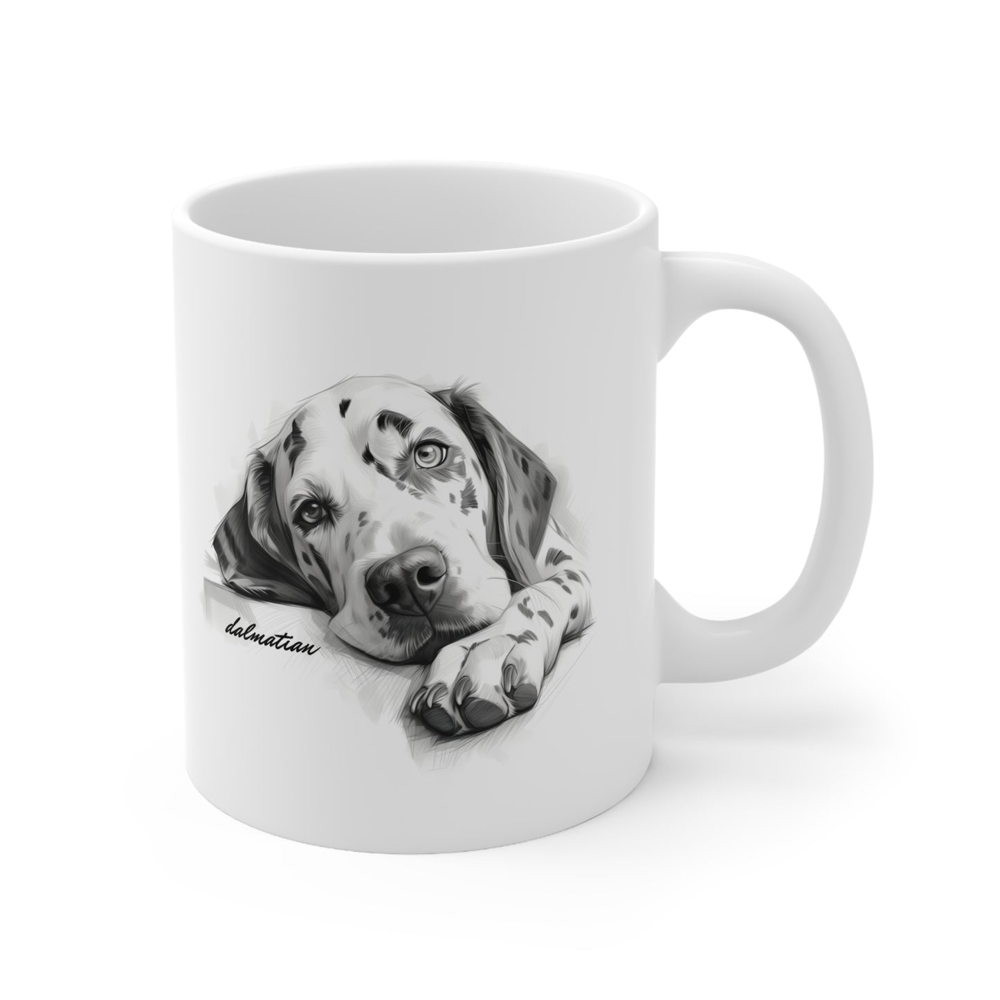 Beautiful puppy Dalmatian Art on a mug