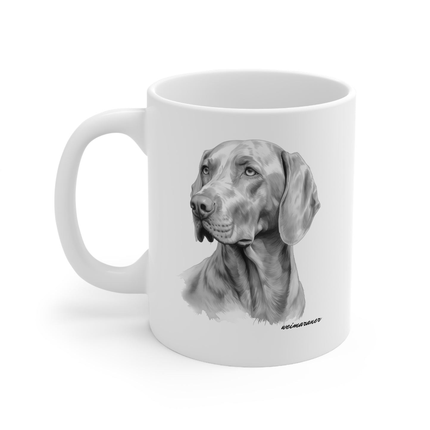 Beautiful Weimaraner Art Printed on a Mug