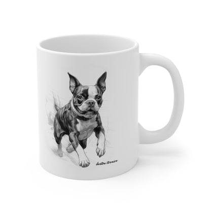 Boston Terrier on a mug printed image