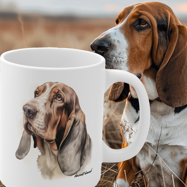 Basset Hound Printed Image Tea Cup