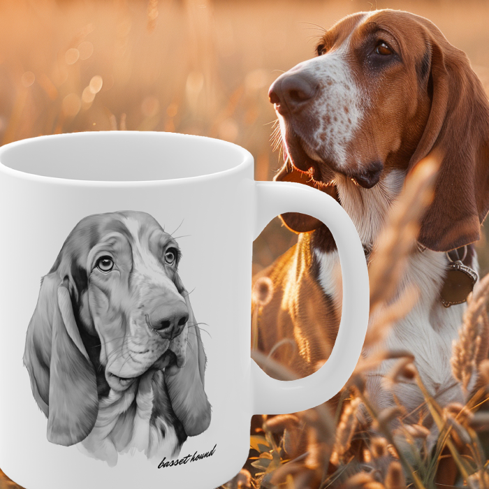 Basset Hound Printed Art Design