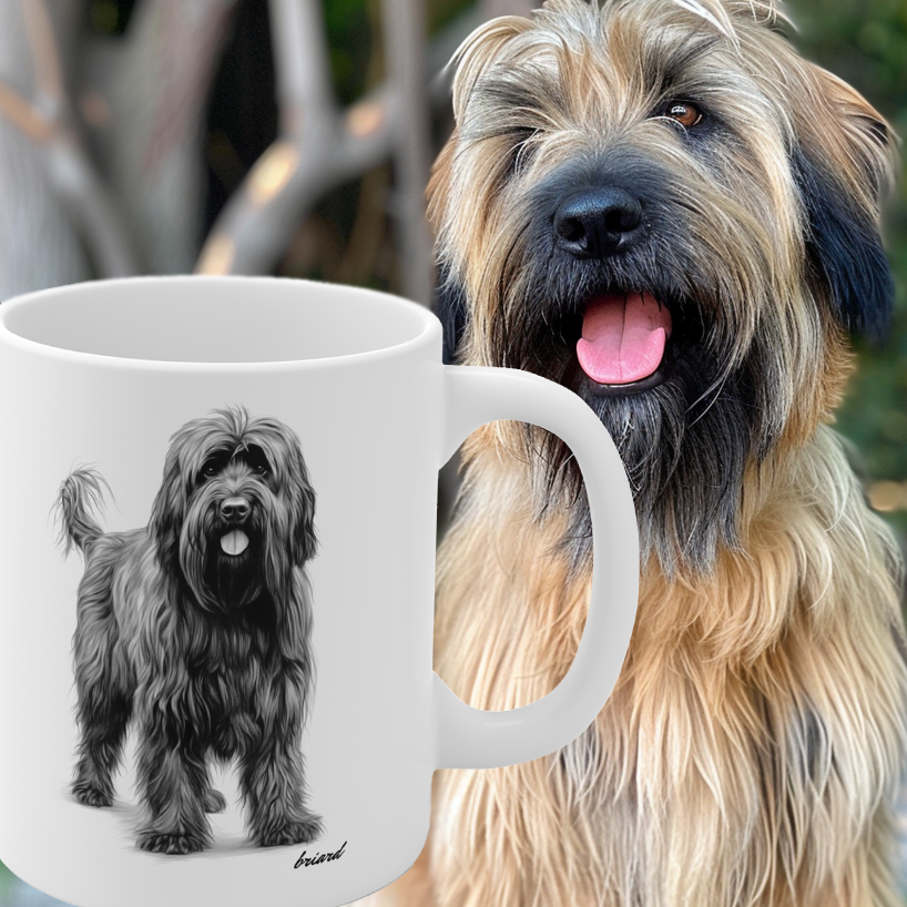 Briard Dog Breed Beautiful Print on a Mug