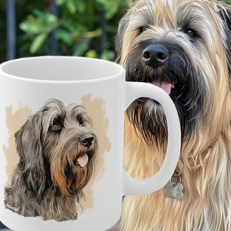 Briard Dog Breed Beautiful Print on a Mug