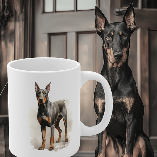 Stunning Doberman Dog Printed on Mug