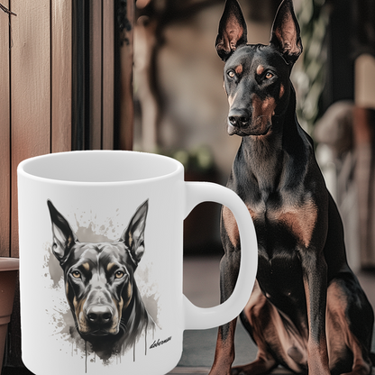 Stunning Doberman Dog Printed on Mug