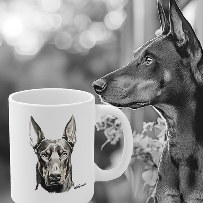 Stunning Doberman Dog Printed on Mug