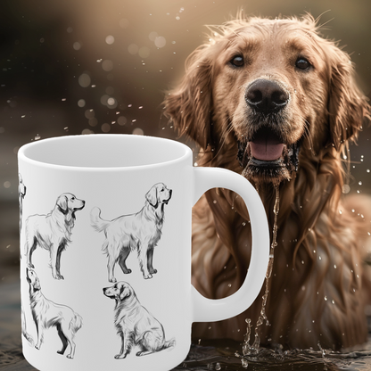 Golden Retriever White Mug