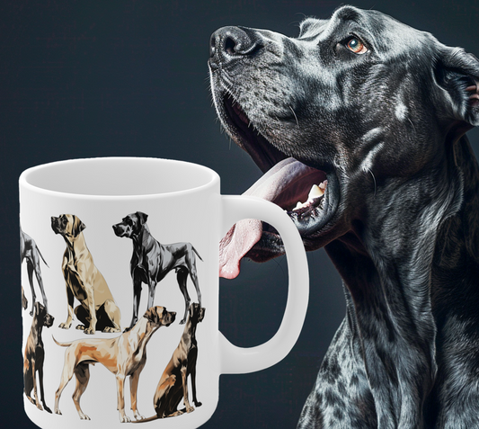 Beautiful Great Dane White Mug Print