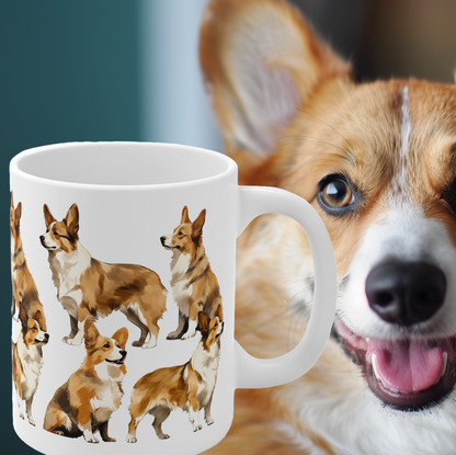 Cute Pembroke Welsh Corgi Printed on a Mug