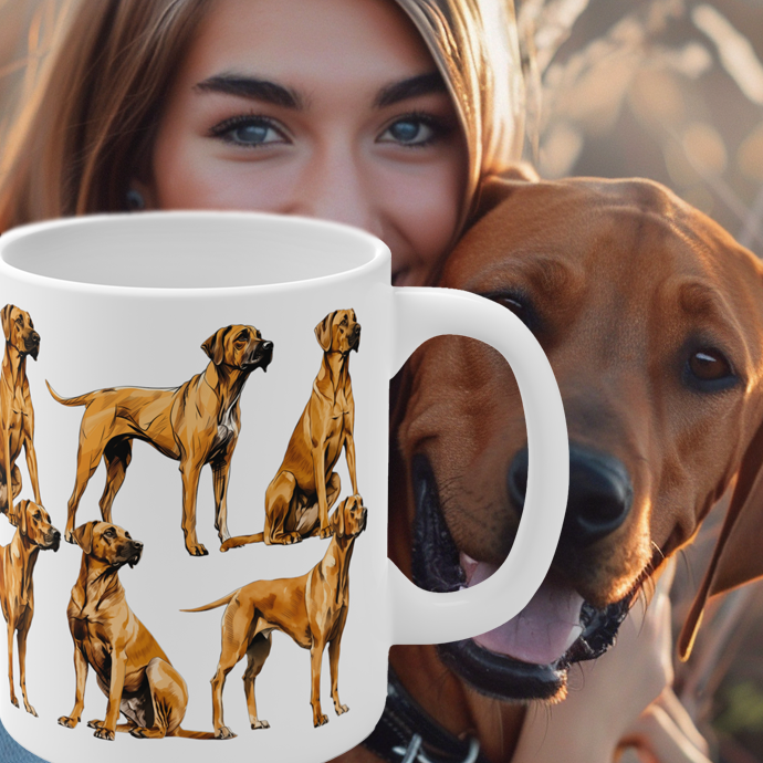 Unique Rhodesian Ridgeback mug print present