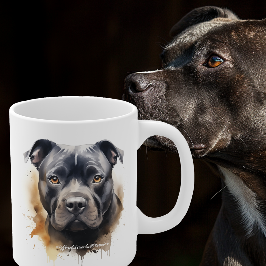 Beautiful Staffordshire Bull Terrier Mug Print