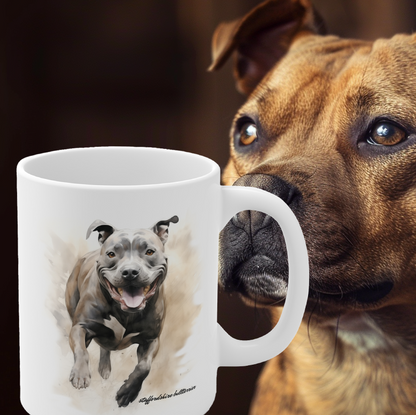 Beautiful Staffordshire Bull Terrier Mug Print