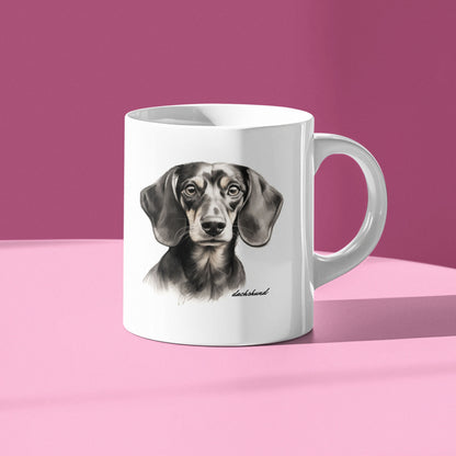 Cute Dachshund Sausage Dog Ceramic Mug Present Print