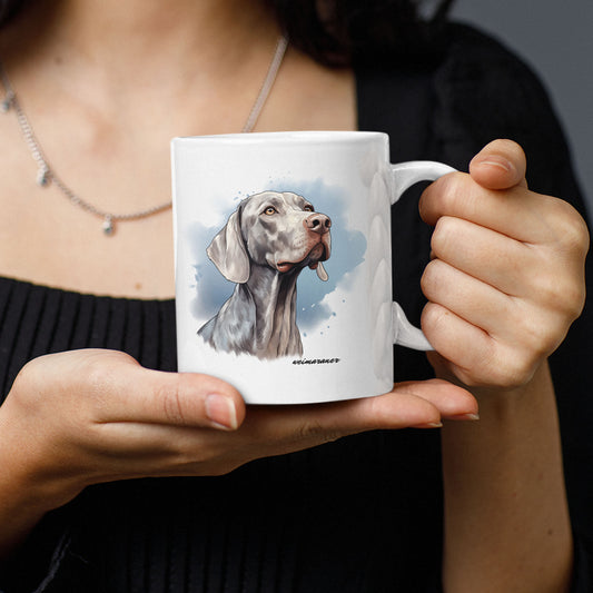 Beautiful Weimaraner Art Printed on a Mug