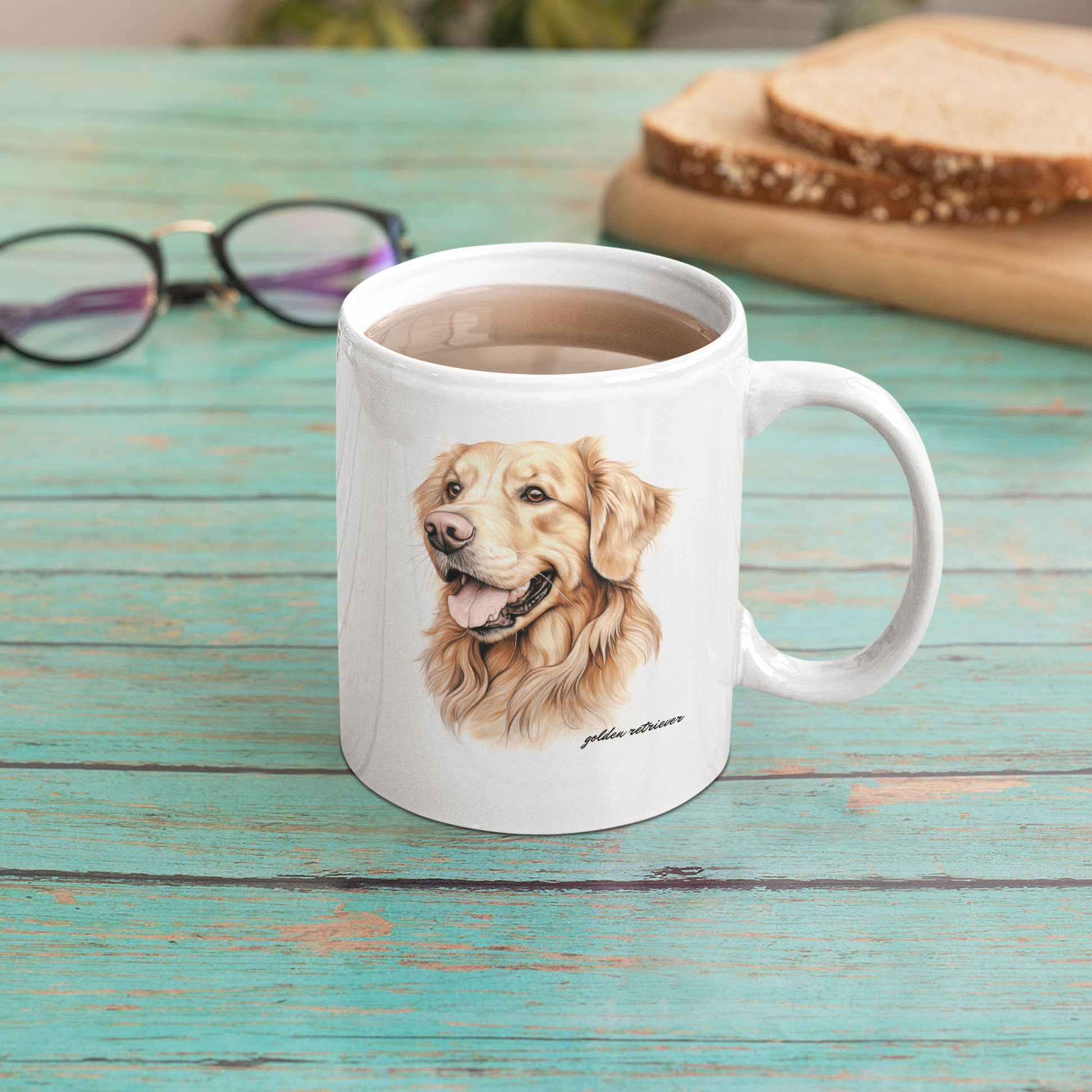 Golden Retriever White Mug