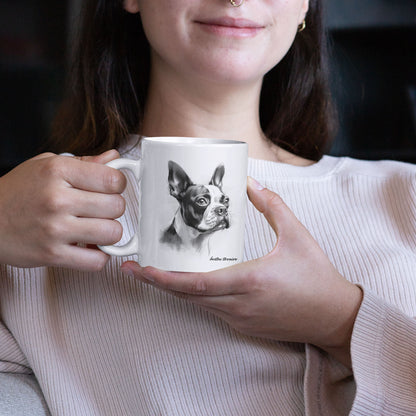 Boston Terrier on a mug printed image