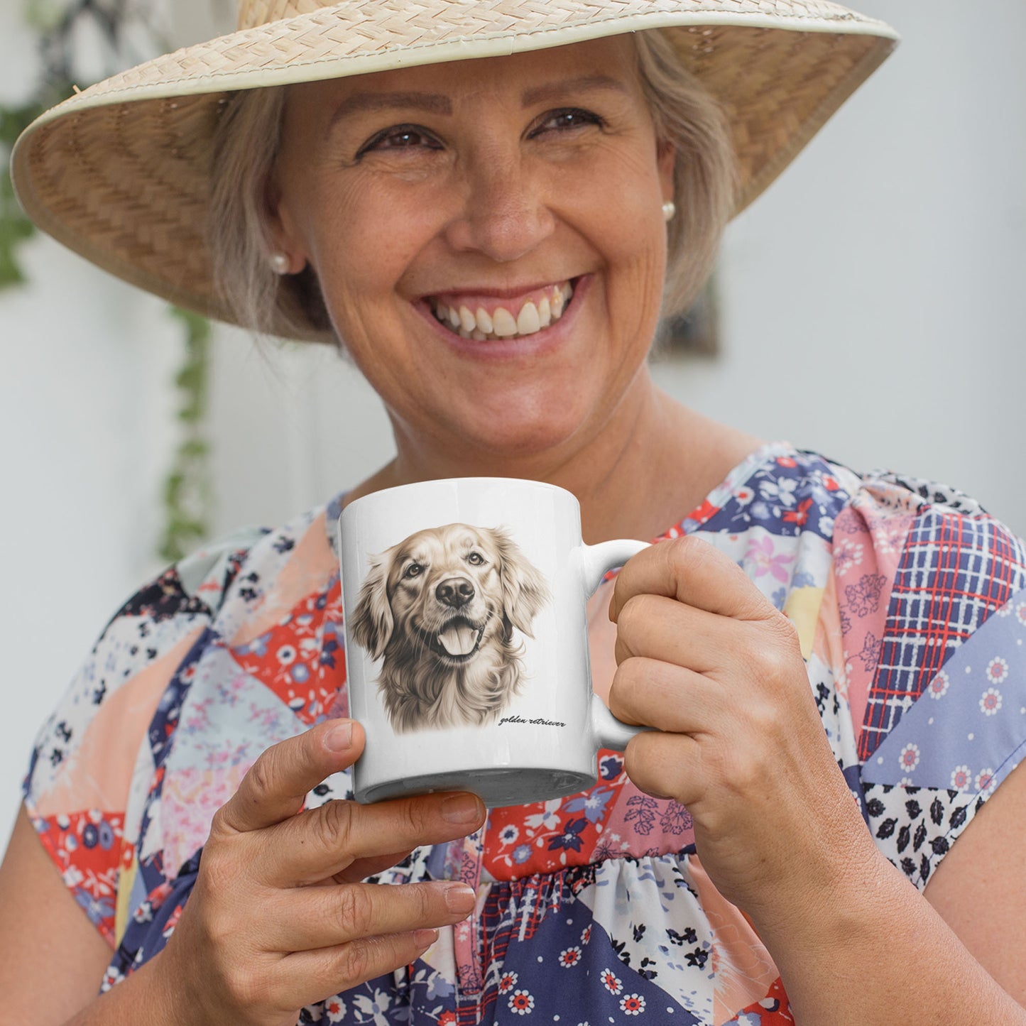 Golden Retriever White Mug