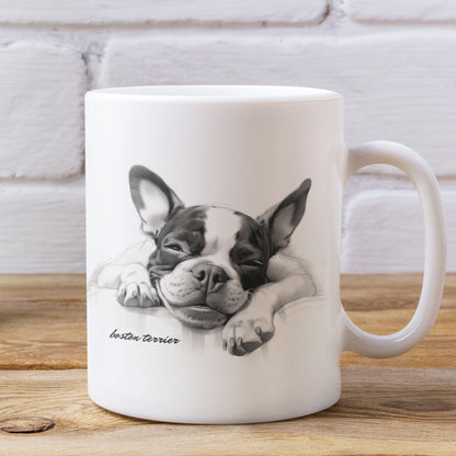 Boston Terrier Puppy on a mug printed image