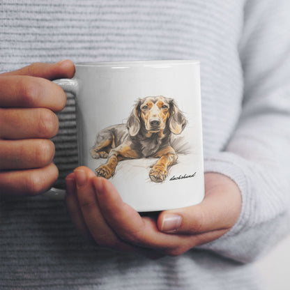 Cute Dachshund Sausage Dog Ceramic Mug Present Print