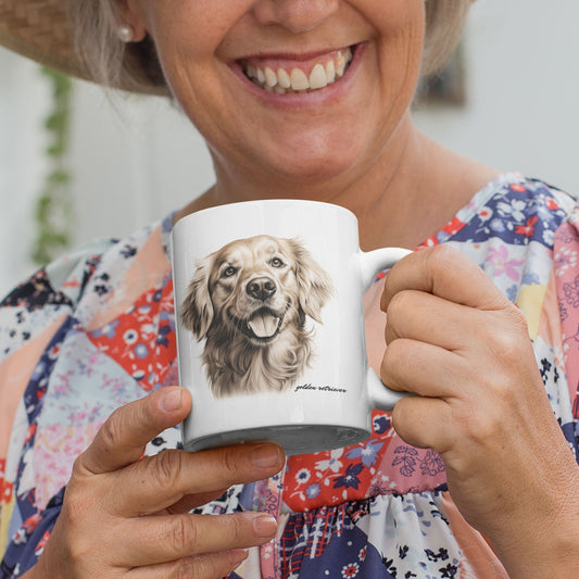 Golden Retriever White Mug