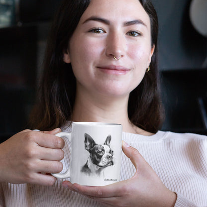 Boston Terrier on a mug printed image