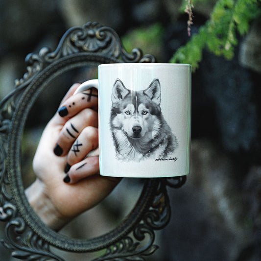 Beautiful Siberian Husky Mug Print