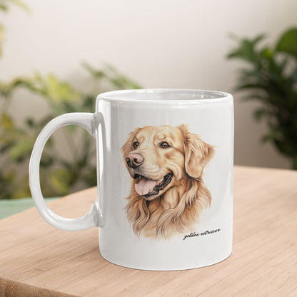 Golden Retriever White Mug