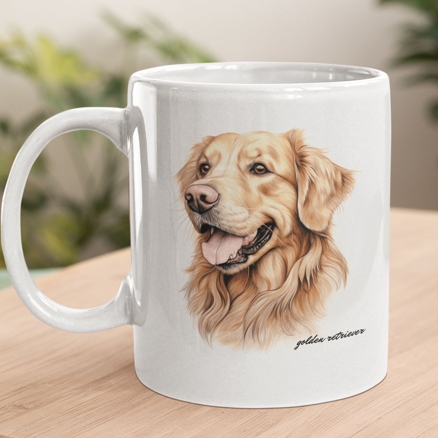 Golden Retriever White Mug