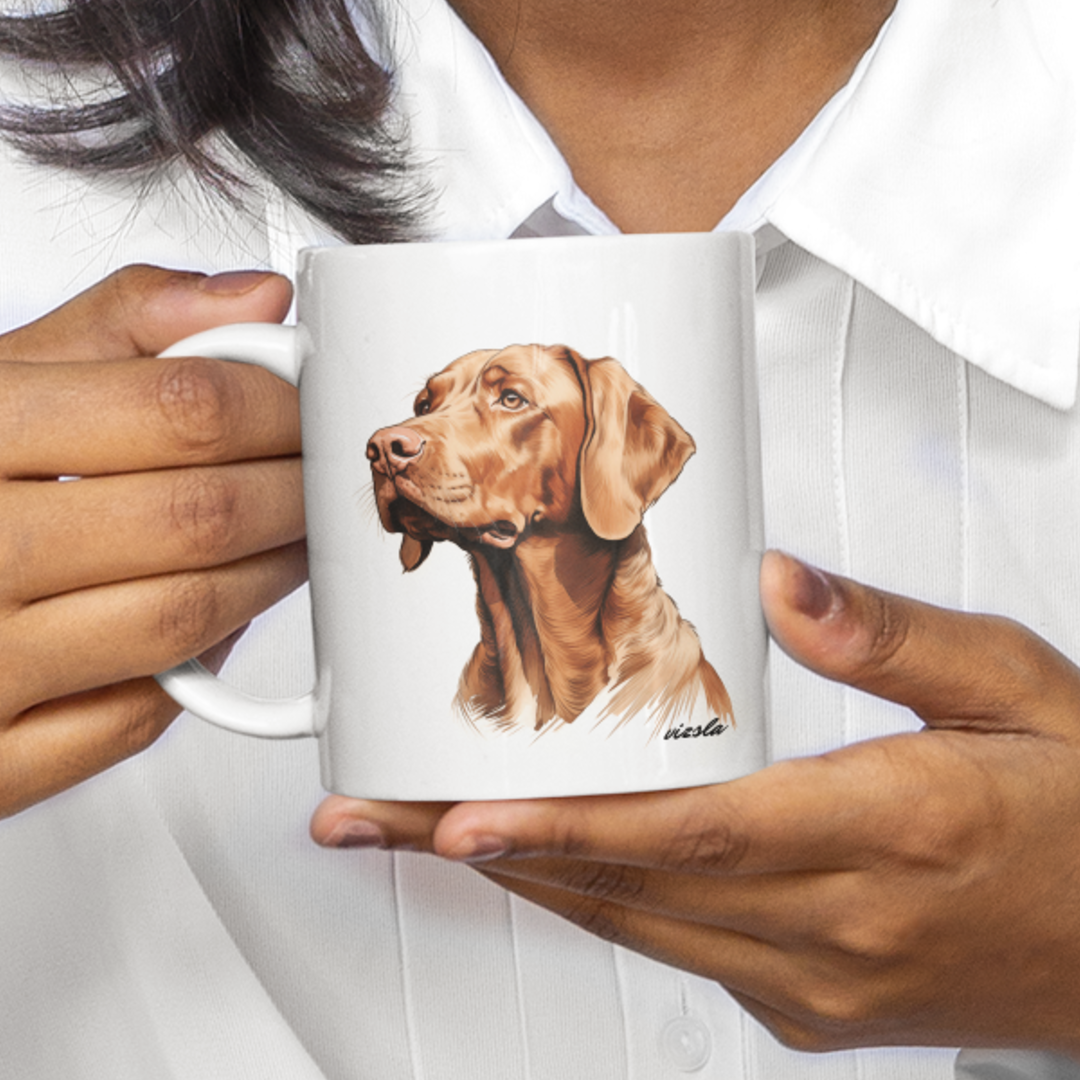 Beautiful Vizsla White Mug Present