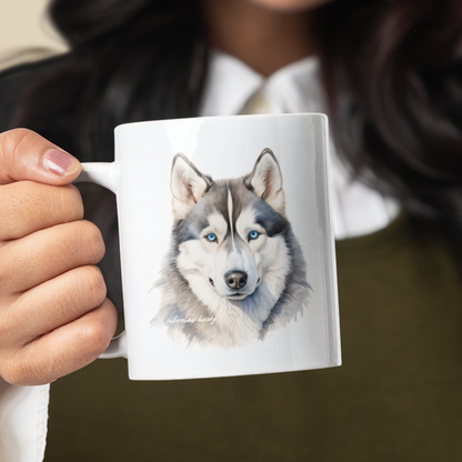 Beautiful Siberian Husky Mug Print