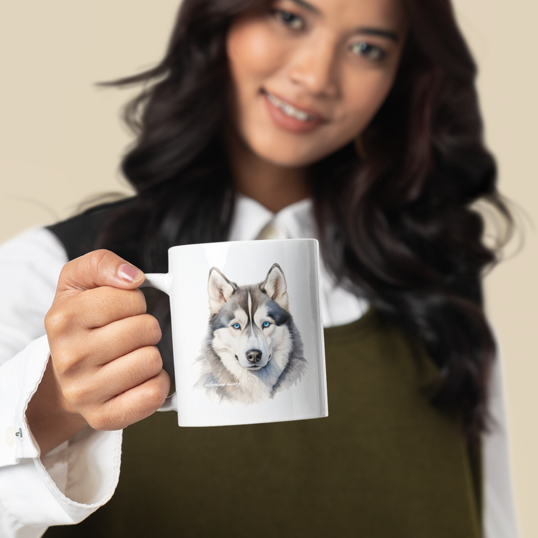 Beautiful Siberian Husky Mug Print